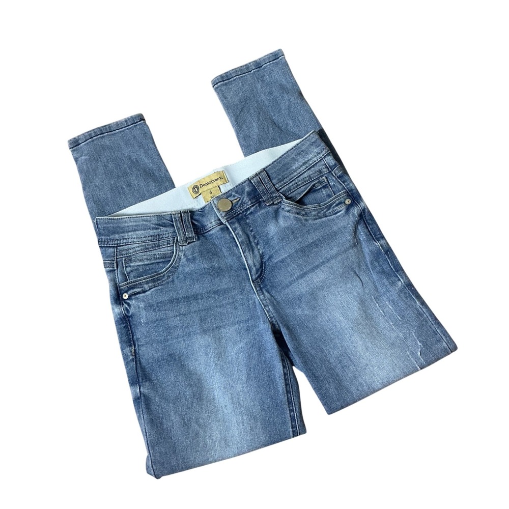 Democracy‎ Ab Technology Skinny Jeans Womens 6 Blue Stretch Denim Tummy Control